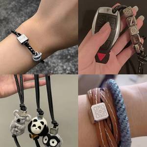 Pulsera Deslizante con Letras del Alfabeto de la A a la Z, Abalorio de Metal para Decoración de Muñeca - Product Image 6