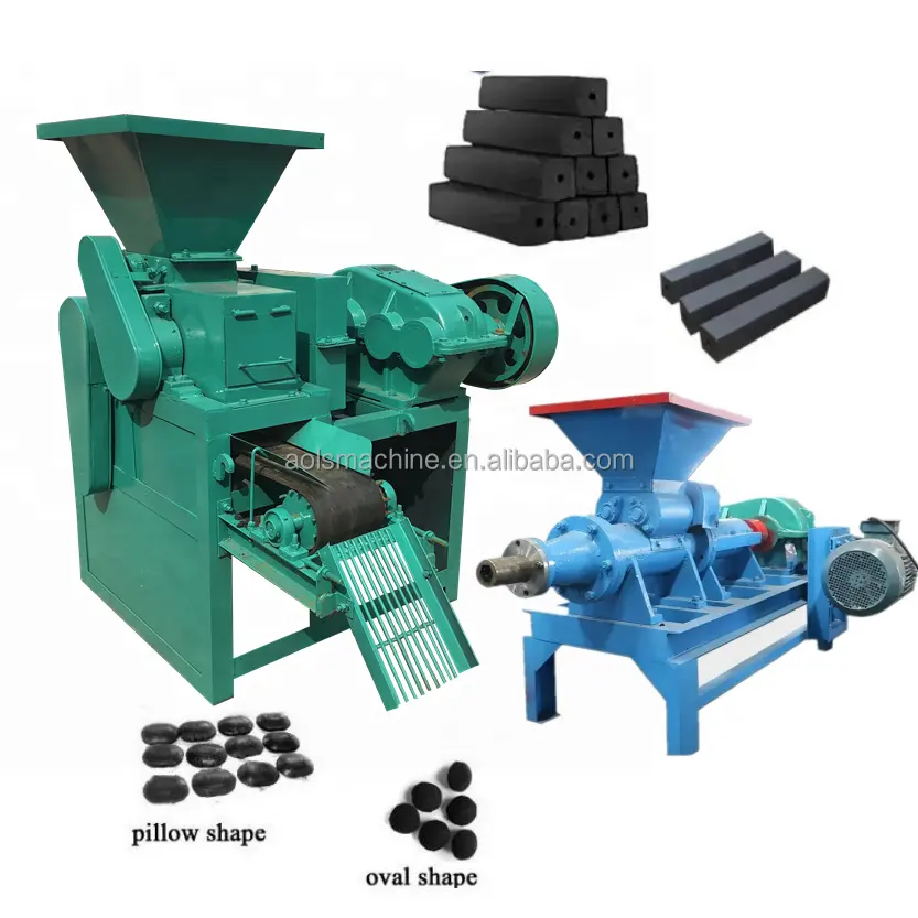Máquina de prensa de bolas em forma de ovo oval de travesseiro de baixa potência usada em linha de produção de briquetes refratários e metalúrgicos