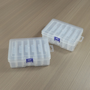 Fishing Tackle Box 6 Compartment Plastic Storage Case With Detachable Trays Portable Organizing Container For Gear And - Product Image 1