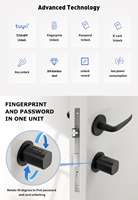 Serrure de cylindre intelligente facile à installer avec empreinte digitale, clavier numérique, carte NFC, mot de passe, serrure motorisée automatique Tuya TTLock et clé