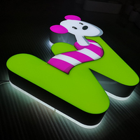 Lettres de canal personnalisées en résine époxy acrylique solide illuminée par LED pour la signalisation de magasin et d'entreprise