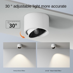 Faretto Ultra Sottile da Superficie Antiabbagliamento con Angolo Regolabile, Effetto Illuminazione <span class=keywords><strong>Piccolo</strong></span> Hill, in Lega di Alluminio per Ingresso Soggiorno - Product Image 3