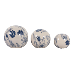 Orbe Floreali Decorative in Ceramica Stoneware per Casa, Bagno, Ufficio, Soggiorno, Esposizione su Scaffale, Design Floreale Boho - Product Image 2