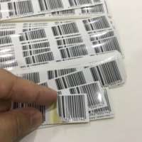 Étiquettes autocollantes en vinyle imperméable personnalisées avec code-barres et code QR, découpées à la forme, pour l'emballage des produits