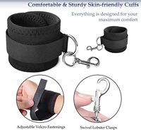 Kits de contraintes de Bondage de lit jouets BDSM avec menottes de sexe menottes de cheville bandeau ensemble de croix jeux SM pour Couples