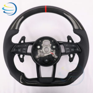 Volante in Pelle Riscaldato di Qualità OEM per <span class=keywords><strong>Audi</strong></span> A3 A4L A5 A6L A7 Q2L Q3 Q5 Q5L Q7 <span class=keywords><strong>TT</strong></span>/TTS Coupé Roadster con Leve del Cambio - Product Image 6