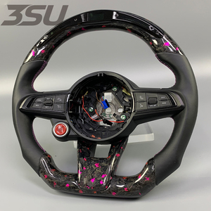 Volante in Fibra di Carbonio e Pelle Stile Sportivo per <span class=keywords><strong>Alfa</strong></span> <span class=keywords><strong>Romeo</strong></span> <span class=keywords><strong>Stelvio</strong></span> Ti 2019, Stile Universale per Interni Auto - Product Image 2