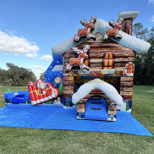 Castillo inflable navideño de Santa Claus, combo de brincolín inflable para niños, castillo inflable comercial para fiestas al aire libre. - Product Image 5