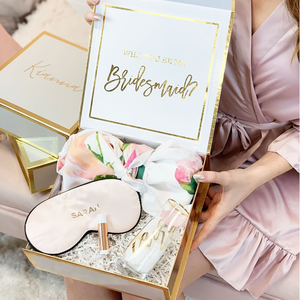 Custom Luxury Paper Cosmetic Gift Packaging Rigid Cardboard Folding Magnetic Bridesmaid Wedding Package Box - Product Image 1