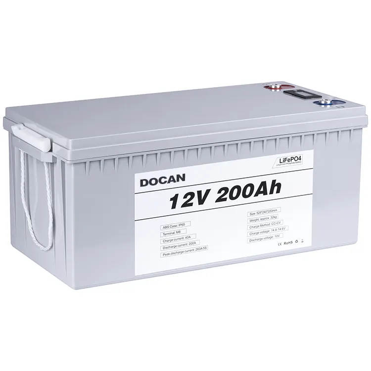 DOCAN LifePO4 12V 36 50Ah 100Ah 200Ah 리튬 철 인산염 배터리 에너지 저장