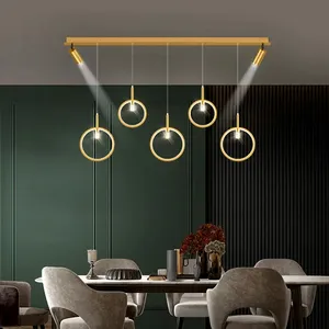 현대 간단한 아크릴 LED 바 샹들리에 조명 레스토랑 주방 식당 장식 북유럽 Led 펜던트 조명