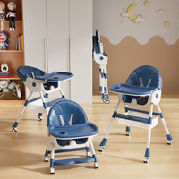 Chaise haute portable inclinable et réglable pour bébé, avec structure en plastique, pour enfants de plus de 6 mois, vente en gros