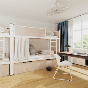 Высококачественная цельнометаллическая современная двухъярусная кровать для взрослых и студентов, прочная, для общежитий, отелей, школ, спален, квартир, экологичная. - Product Image 3