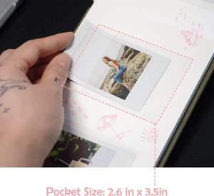 <span class=keywords><strong>Mini</strong></span> album <span class=keywords><strong>photo</strong></span> en cuir vegan de 3 pouces, couverture rigide, 52 pochettes, compatible avec Fujifilm <span class=keywords><strong>Instax</strong></span> <span class=keywords><strong>Mini</strong></span> 11 9 <span class=keywords><strong>8</strong></span> 7s, crème, pour mariages et événements - Product Image 4