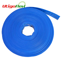Tuyau flexible d'irrigation de décharge d'eau de PVC de prix usine 12 "tube d'arrosage plat de PVC mou de couleur de 6 pouces