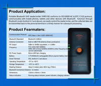 Lecteur/enregistreur RFID UHF sans fil BT portable VHR5100 ISO 18000-6C EPC C1G2 longue portée pour Android, collecte de données en temps réel