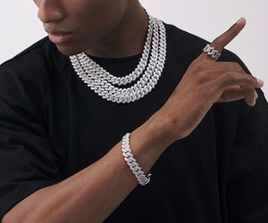 Dây chuyền kiểu Cuban Full Pave VOAINO mạ vàng trắng 9K <span class=keywords><strong>14K</strong></span> 18K, mặt kim cương tròn cắt kiểu Hiphop, unisex, kèm hộp quà tặng - Product Image 4