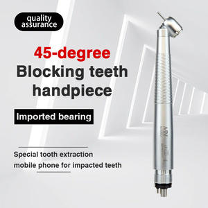 Minno Pieza de mano dental de turbina de alta velocidad de 45 grados, plateada, Mg06 Clase III - Product Image 4