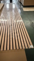 Panneau mural acoustique moderne en MDF à lattes en fibre de polyester, isolation phonique, imperméable, panneaux épais pour usage domestique, design graphique