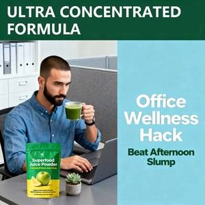 Poudre <span class=keywords><strong>de</strong></span> <span class=keywords><strong>jus</strong></span> <span class=keywords><strong>de</strong></span> superaliment vert chlorophylle - pour une énergie propre, une détoxification du corps et une alcalinisation - 15 sachets - Mélange d'herbe <span class=keywords><strong>de</strong></span> blé et <span class=keywords><strong>de</strong></span> spiruline - Product Image 4