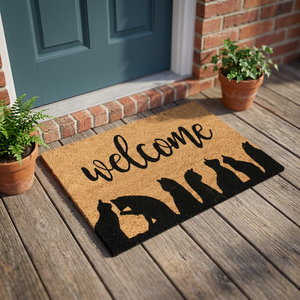 New Rectangle PVC Backed Coir <b>Mat</b> Machine Made Anti Slip Washable Durable Eco-Friendly Modern Solid Color Medium Thickness - Product Image 2