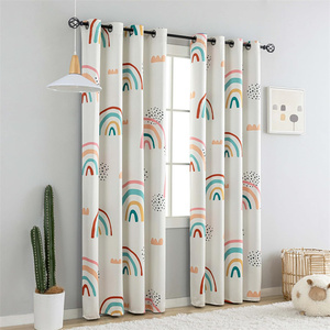 Tende oscuranti <span class=keywords><strong>arcobaleno</strong></span> per bambini carino Rainbow Room oscuramento tende Decorative dei cartoni animati per ragazze cameretta - Product Image 2