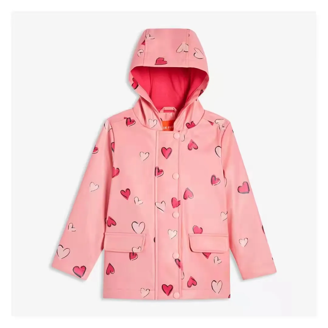 customized Pu high frequency hot pressing children's raincoat cotton clothes high-end customization