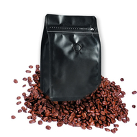 Sac à café en papier kraft de 1/4 lb pochette debout sacs d'emballage en poudre de grains de café valve de 12 oz sous vide pour café