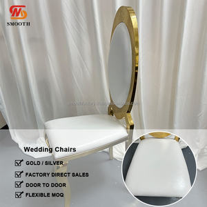 เก้าอี้จัดงานแต่งงานขนาดใหญ่แบบเรียบหรูหรามีลวดลายพนักพิงหนัง PU เก้าอี้จัดเลี้ยงในโรงแรม - Product Image 3