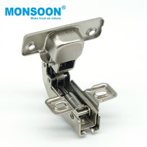 Charnière de meuble de cuisine en fer finition nickel, style moderne, 90 degrés, dissimulée, à fermeture douce, bras court - Product Image 3