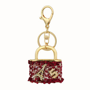 Pequeño regalo Corea del Sur franela INS bolsa llavero forma de bloqueo colgante llavero de Metal con abrebotellas de dibujos animados llavero - Product Image 1