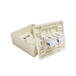 Đôi cổng <span class=keywords><strong>RJ45</strong></span> mặt tấm 86*86 Mét mạng <span class=keywords><strong>RJ45</strong></span> cat6 faceplate Ethernet Cáp tường tấm - Product Image 3