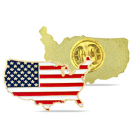 Épinglette Drapeau National des États-Unis Émail Doux Badge Patriotique Personnalisé Étoiles & Rayures Métal Alliage Autocollant Cadeau Souvenir Événement Américain Promos