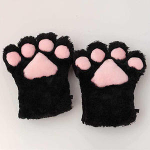 Guantes de Felpa con Forma de Pata de Gato, <span class=keywords><strong>Disfraz</strong></span> de Gato Japonés, Lindos Guantes de Pata de Gato para Halloween, <span class=keywords><strong>Disfraz</strong></span> de Animal - Product Image 1