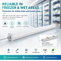 Luminaire Tri-Proof Premium à Faible Éblouissement, Classement IP65, 20-60W, Garantie 5 Ans, Éclairage pour Rayonnages de Supermarchés Européens, Allées et Caisses, IRC80