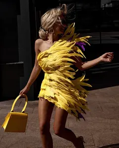 Venta al por mayor hermosa vestidos cortos de fiesta amarillos para  ocasiones especiales: 