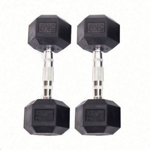 Haltères hexagonaux réglables en fonte noire avec poignées métalliques 5-115 lb – Équipement d'entraînement des bras durable, étanche, unisexe, fabriqué aux États-Unis - Product Image 1