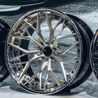 Jantes forgées sur mesure 2 pièces à déport profond 5x112/114.3/120 compatibles Audi Mercedes Jeep, en alliage d'aluminium sur mesure, finition argentée, pour automobile