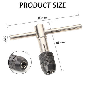Llave de roscado manual ajustable KHC M3-M8 de acero de alta velocidad, juego de 6 piezas con funciones de avance y retroceso - Product Image 5