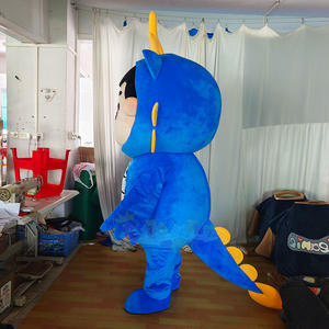 <span class=keywords><strong>Disfraz</strong></span> <span class=keywords><strong>de</strong></span> Dragón Azul con Cuernos Amarillos, Traje para Adultos, Ideal para Comic Con, Desfiles Callejeros, Festivales y Entretenimiento - Product Image 3