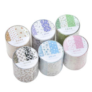 1 Rollo de Cinta Adhesiva Decorativa con Diseño de Flores, Serie Nubes, Tema Floral Básico, para Estudiantes, Manualidades, Planificador - Product Image 5