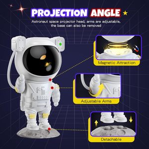 Proiettore di Stelle e Galassie Astronauta USB/Elettrico, Lampada Notturna Spaziale a Nebulosa da Soffitto con Timer e Telecomando, Portatile per Casa - Product Image 3