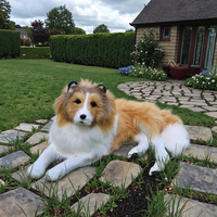 Figura de Perro Husky Siberiano Hecha a Mano, Realista, Modelo de Cachorro, Adorno, Regalo Perfecto para Amantes de las Mascotas