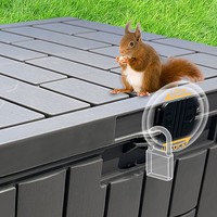 Boîte de rangement extérieure en plastique HDPE, armoire utilitaire pour jardin et patio, avec trou pour clé, étanche à l'eau et à la poussière, organisateur multifonctionnel