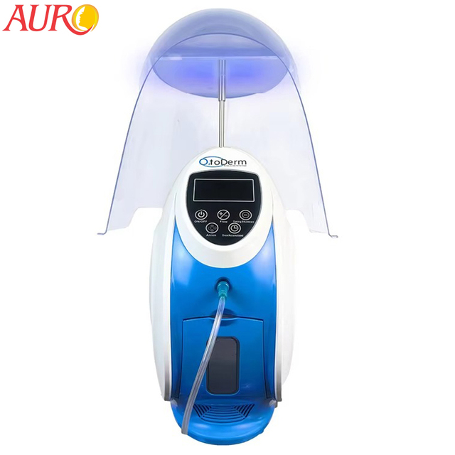 AU-S003C LED PDT Photon Facial Essence Therapy Machine O2toDerm Oxygen Jet with Dome Spray Gun