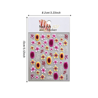 Autocollants 5D en relief pour ongles, motifs floraux tropicaux, fleurs de frangipanier, fruits et lettres, décorations auto-adhésives pour manucure, vente en gros
