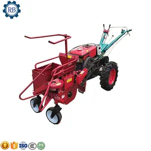 Single row walk behind walking tractor maize corn picker harvester machine for mini corn farm