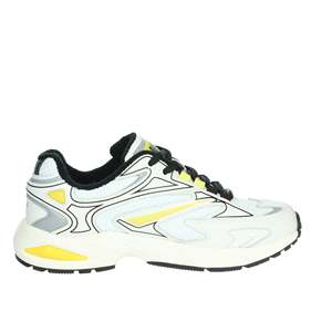 D.A.T.E. Zapatillas Deportivas para Hombre M411-SN-NX-HY Blancas y Amarillas con Suela Gruesa - Product Image 4