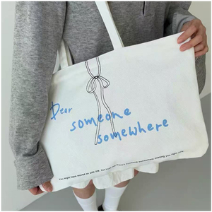 Xuerry Custom Printed Logo Hot Selling Women Eco-Friendly Recycled Cotton Blank Plain Customized Canvas <b>Bag</b> Shopping <b>Tote</b> <b>Bag</b> - Product Image 3