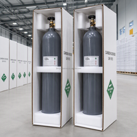 Cilindro de Gas de Dióxido de Carbono CO2 ISO9809, 40L 50L 150Bar, Botella de Gas Industrial de Acero sin Costuras de Alta Presión, Precio de Fábrica